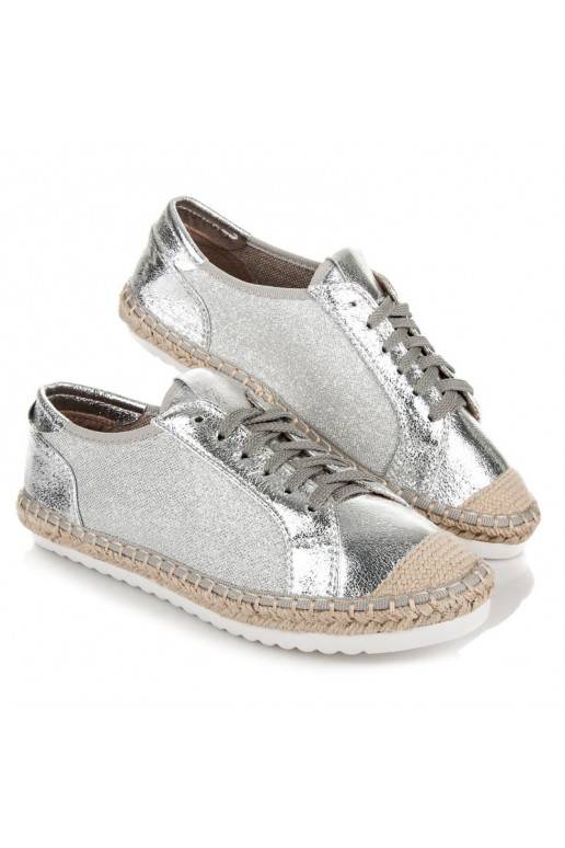 Auduma pelēkas un sudraba espadrilles HSYFA11S