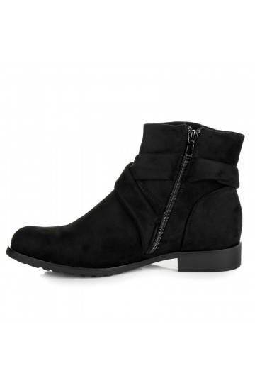 Mākslīgās zamšas melni zābaki IDEAL SHOES ES8508B 2