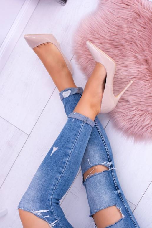 augstpapēžu kurpes Sieviešu Lu Boo Apavi ar spicu purngalu Laque Smilšu krāsas Belluci augstpapēžu kurpes Sieviešu Lu Boo Apavi ar spicu purngalu Laque Smilšu krāsas Belluci