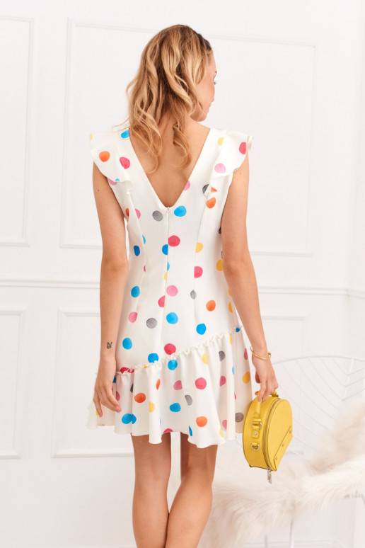 Eleganta kleita ar iesmiem  DD_0481_MULTICOLOR Eleganta kleita ar iesmiem  DD_0481_MULTICOLOR