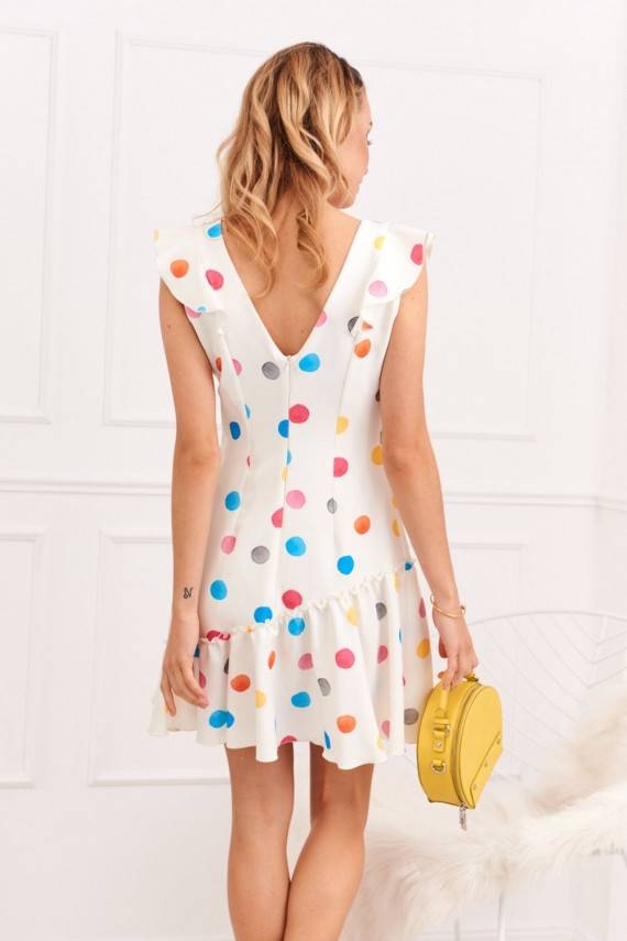 Eleganta kleita ar iesmiem  DD_0481_MULTICOLOR