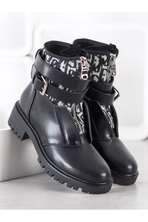 Stilīgasrnas zābaki ar rāvējslēdzējiem 