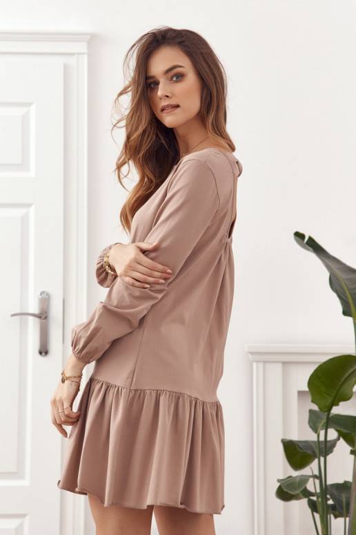 kleita  kapučīno krāsas FK558  kleita  kapučīno krāsas FK558