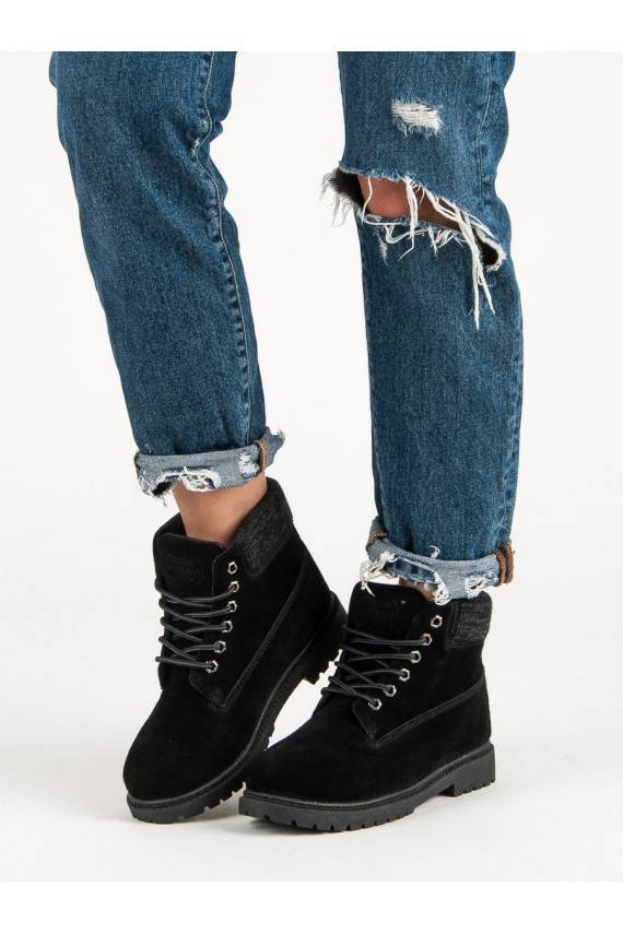 melnas krāsas puszābaki no dabīgas ādas