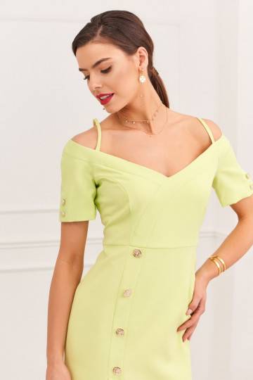 Eleganta kleita z dekoltem carmen  0484