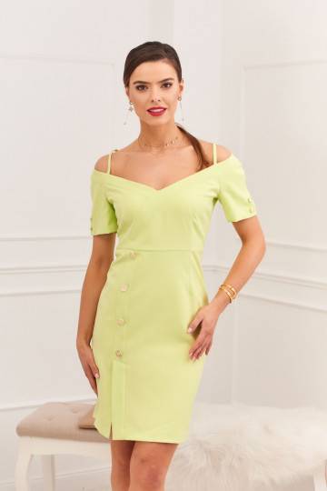 Eleganta kleita z dekoltem carmen  0484 2