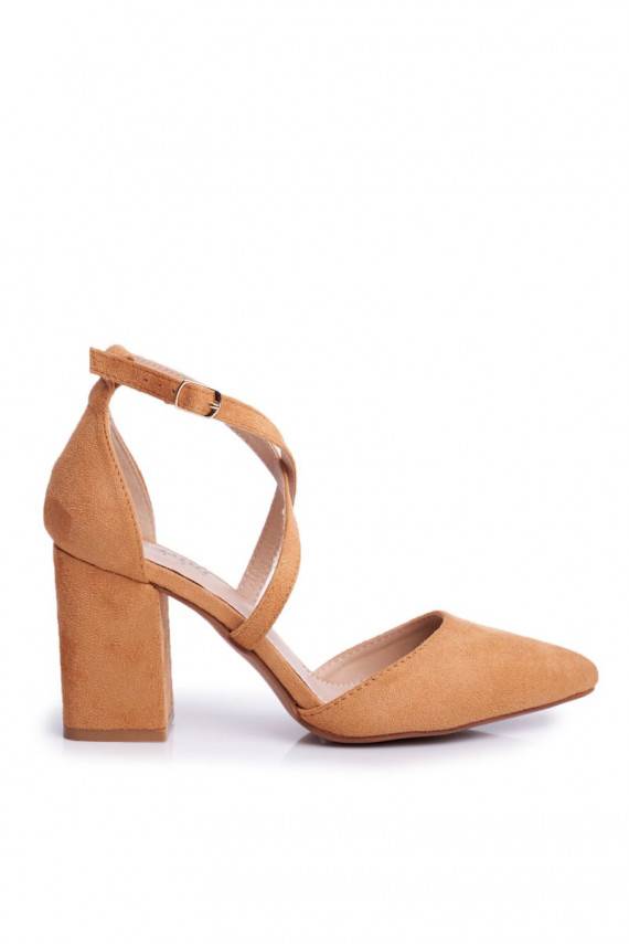 Augstpapēžu kurpes Apavi ar spicu purngalu brūnas krāsas Traffic