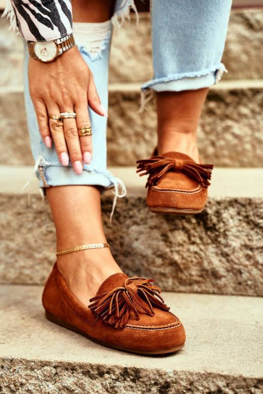   Mokasīni  Dabīgas ādas brūnas krāsas 04830