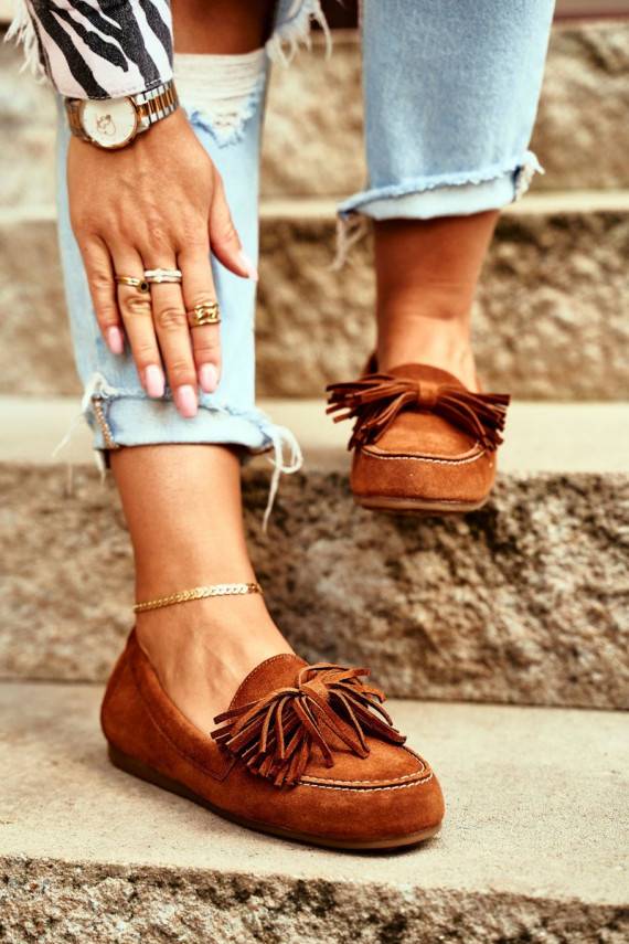   Mokasīni  Dabīgas ādas brūnas krāsas 04830