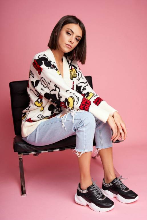 Sportiska stila   apavi ar čūskādas imitāciju melnas krāsas Giselle