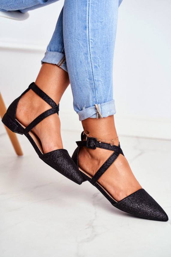 Balerīnas Spīdīgi  melnas krāsas Vontare