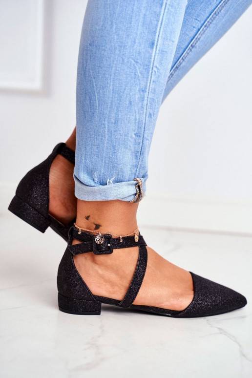 Balerīnas Spīdīgi  melnas krāsas Vontare Balerīnas Spīdīgi  melnas krāsas Vontare