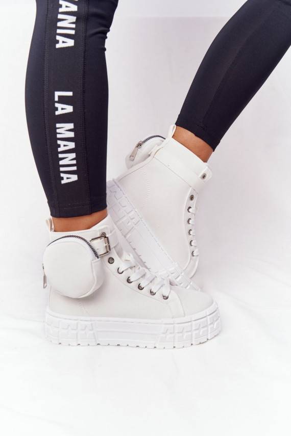   Sporta apavi ar platformu Z Nerką baltas krāsas Popcorn