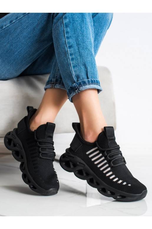 melnas krāsas Sneakers modeļa apavi FASHION 