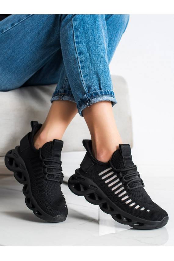melnas krāsas Sneakers modeļa apavi FASHION 
