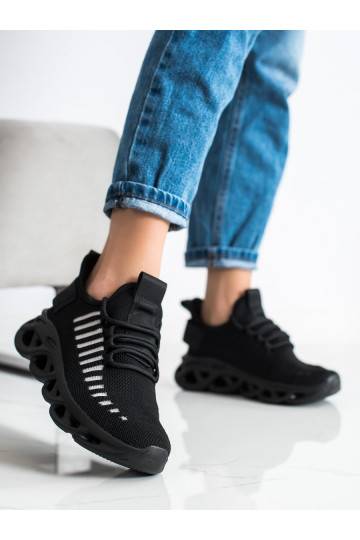 melnas krāsas Sneakers modeļa apavi FASHION  2