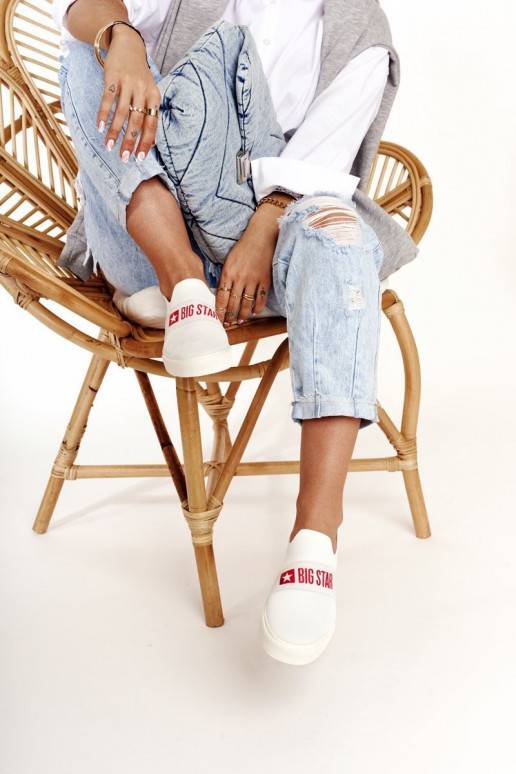 Sporta apavi Slip-on Big Star FF274219 baltas krāsas   Sporta apavi Slip-on Big Star FF274219 baltas krāsas