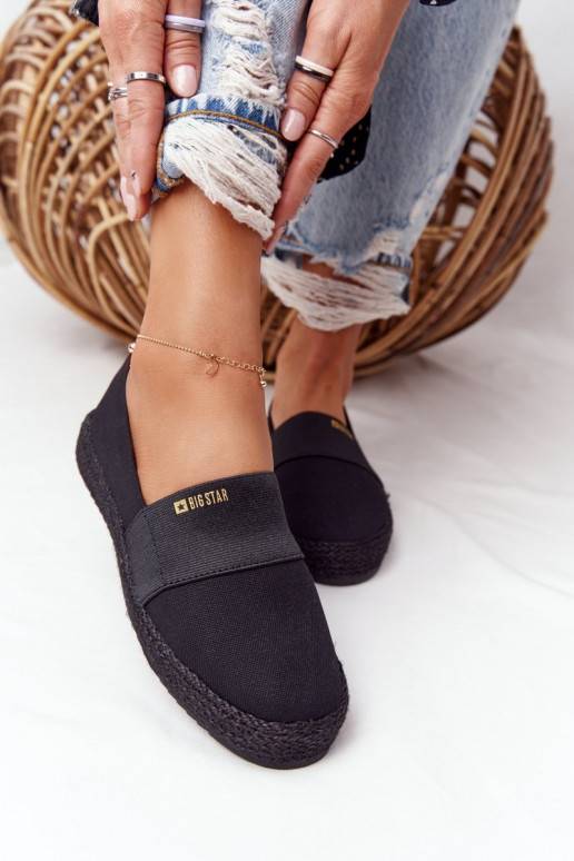 espadrilles  Big Star HH274482 melnas krāsas espadrilles  Big Star HH274482 melnas krāsas