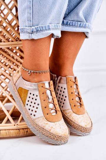 Dabīgas ādas apavi  Dzelteni 03339-44 2