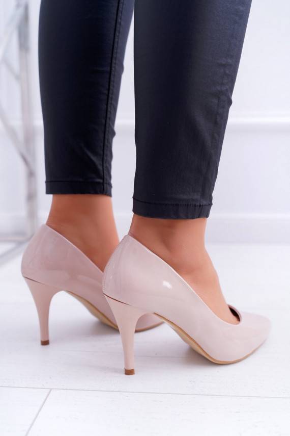 augstpapēžu kurpes damskie Sergio Leone Laque smilšu krāsas Greca