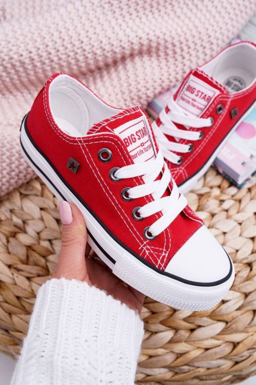 brīvā laika apavi Bērnu apavi Big Star FF374201 sarkanas krāsas 