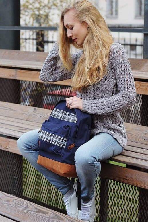 Oriģināla moderna Mi Pac mugursoma "Nordic Navy"