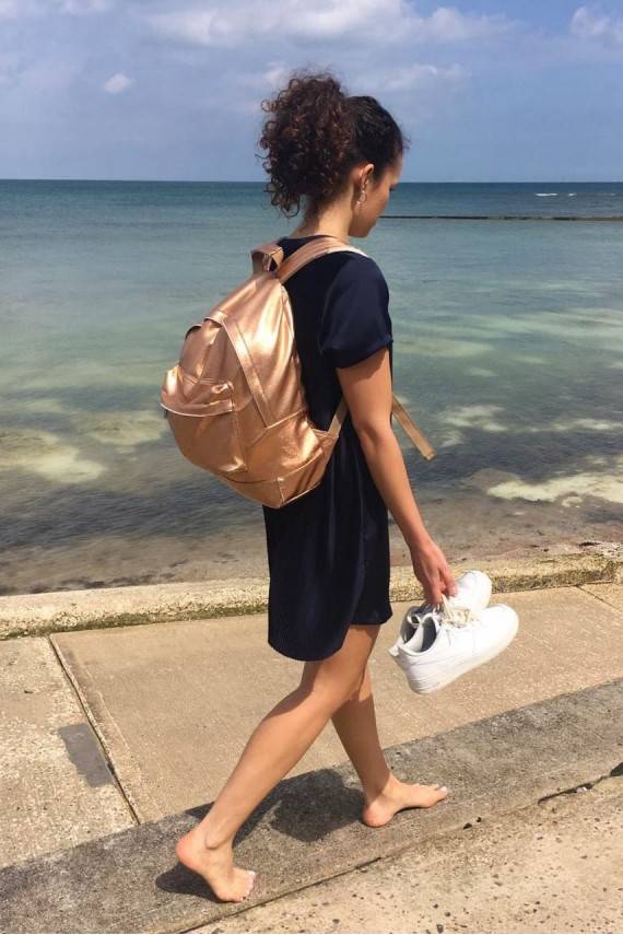 Mi-pac mugursoma Metallic Rose Gold