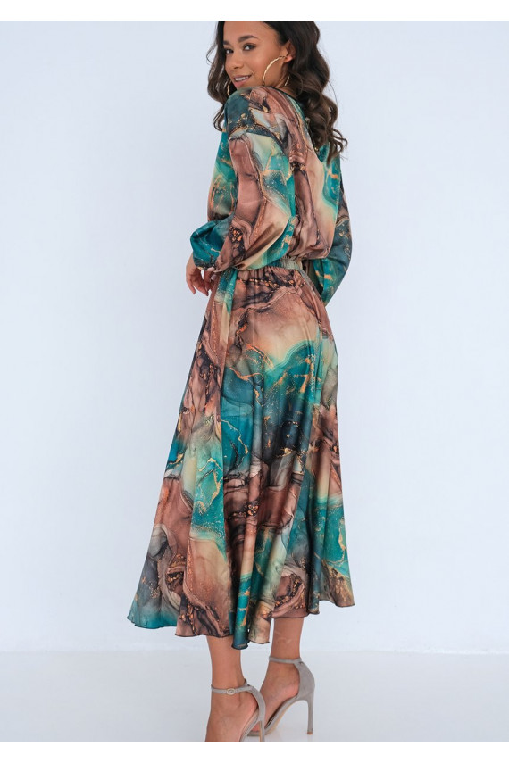 Zaļa kleita ar rakstiem Green Marble