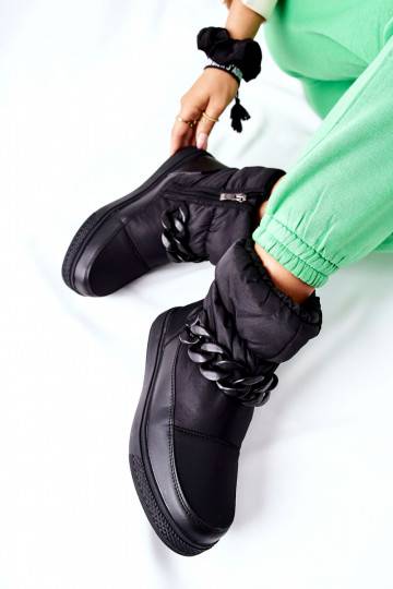 Sniega apavi melnas krāsas Khariche 2