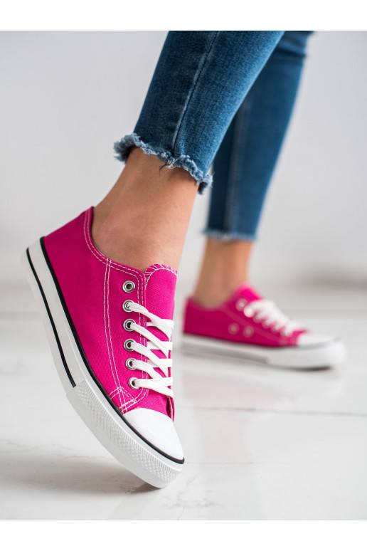 Klasiska modeļa rozā krāsas brīvā laika apavi 