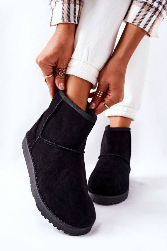 sniega apavi siltināti ar kažokādu melnas krāsas Vicandi