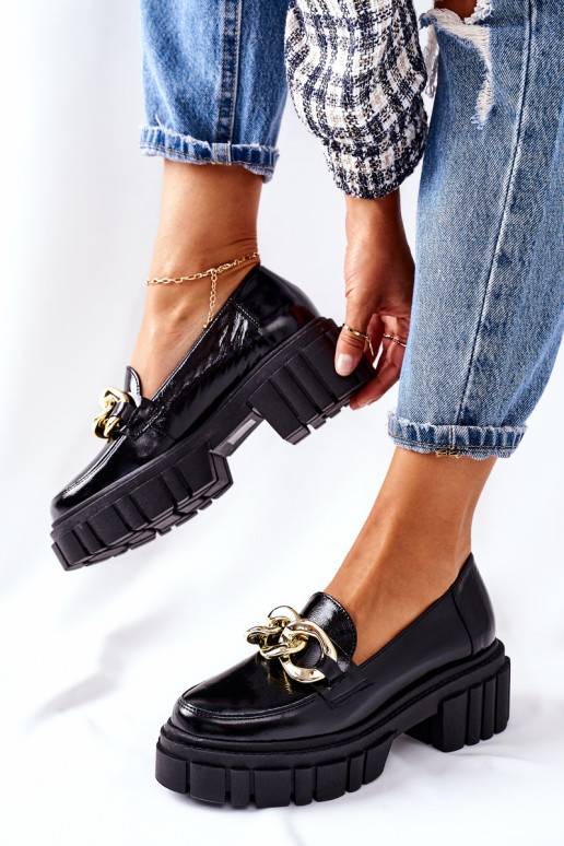   apavi  Dabīgas ādas melnas krāsas Laura Messi 2339