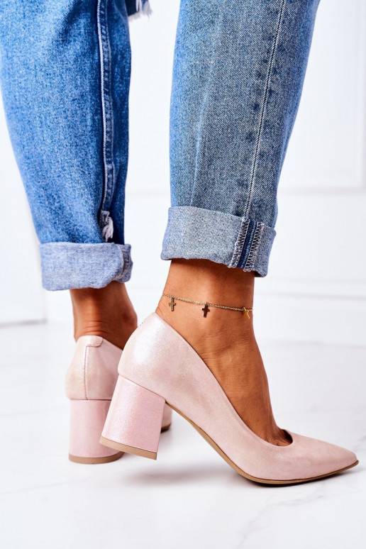 Satina auduma Kurpes  Shoes 2801 Rozā krāsas