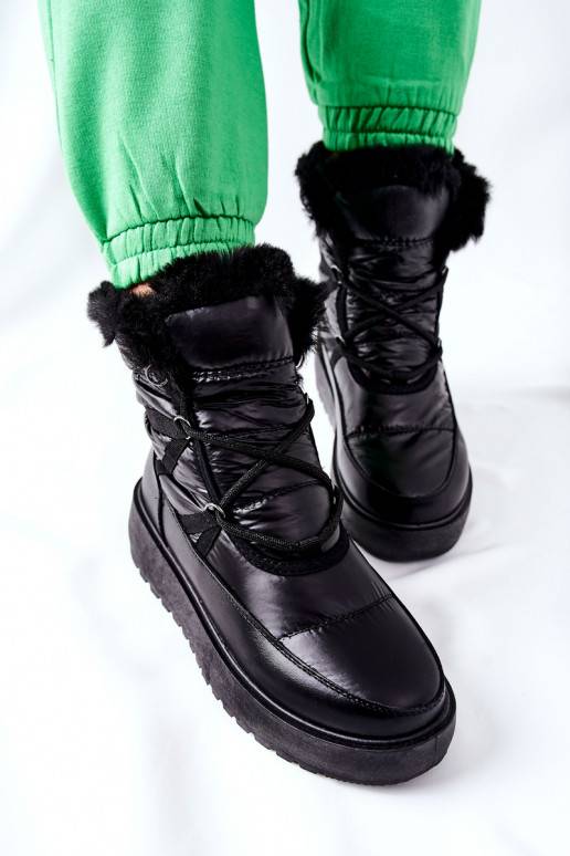 Sniega apavi melnas krāsas Gordian