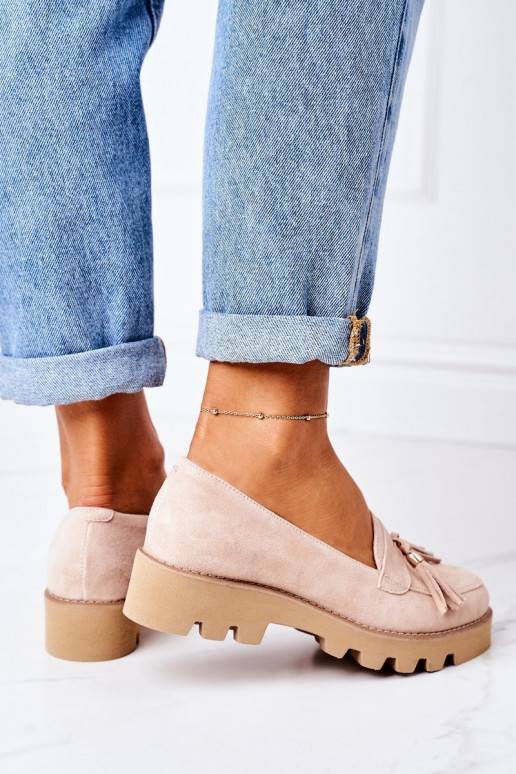 zamšādas Mokasīni Lewski Shoes 3053 Cappuccino zamšādas Mokasīni Lewski Shoes 3053 Cappuccino