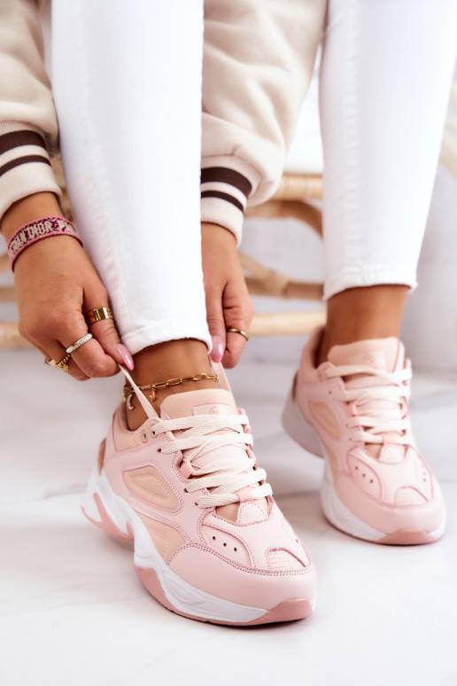   Sportiska stila apavi šņorējami Rozā krāsas Hassie