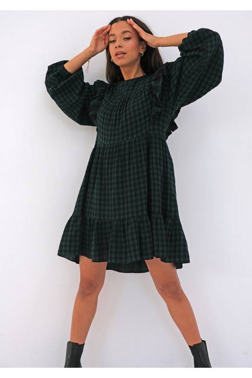 Rūtainu mini kleita