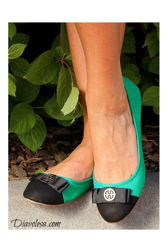 Mėtinės spalvos balerinos