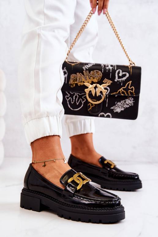 Laque apavi  ar ornamentiem La.Fi melnas krāsas Laurene