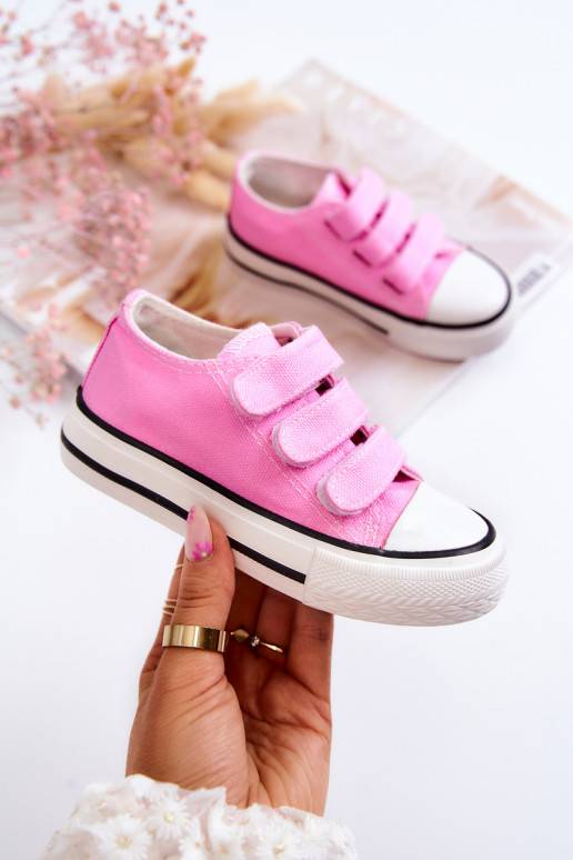 Bērnu brīvā laika apavi ar lipīgām aizdarēm Rozā krāsas Bernie