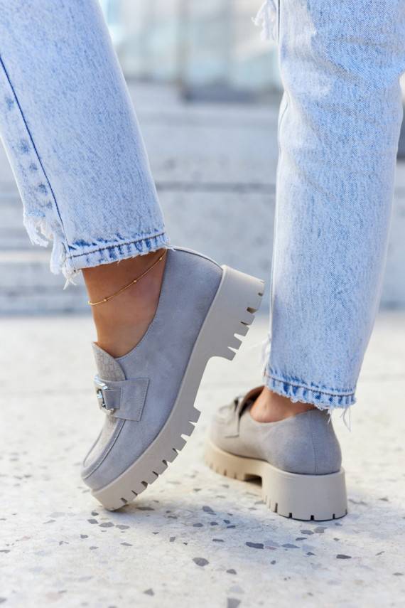 Stilīgasrnas zamšādas apavi  Pelēkas krāsas Rayhan