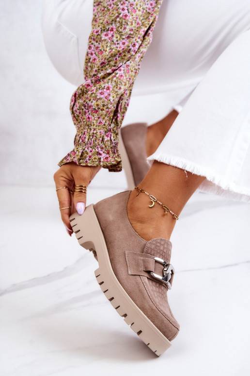 Stilīgasrnas zamšādas apavi  smilšu krāsas Rayhan