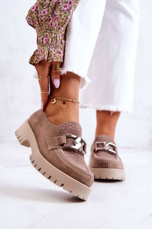 Stilīgasrnas zamšādas apavi  smilšu krāsas Rayhan