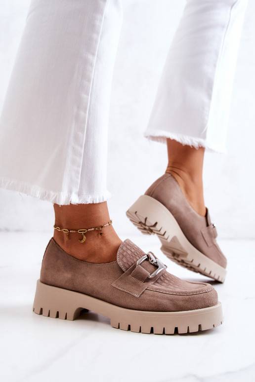 Stilīgasrnas zamšādas apavi  smilšu krāsas Rayhan