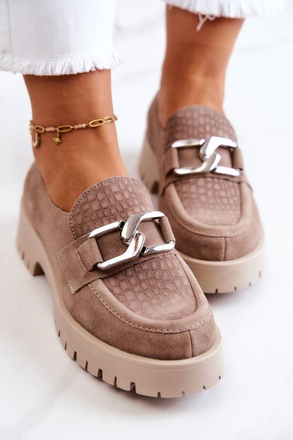 Stilīgasrnas zamšādas apavi  smilšu krāsas Rayhan