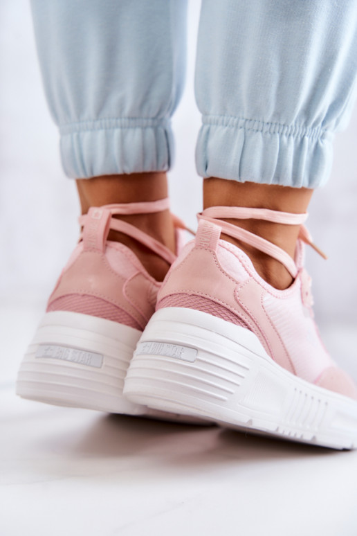  Sneakers modeļa apavi sporta apavi Big Star JJ274595 Rozā krāsas