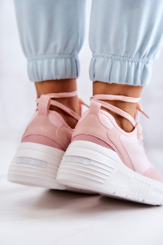  Sneakers modeļa apavi sporta apavi Big Star JJ274595 Rozā krāsas