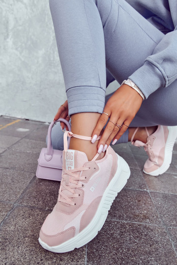 Sneakers modeļa apavi sporta apavi Big Star JJ274595 Rozā krāsas