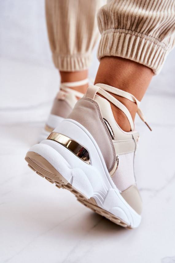   Mirdzoši sporta apavi ar platformu smilšu krāsas Activity