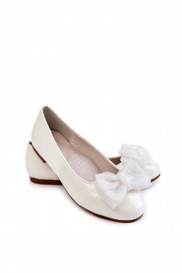 Bērnu apavi Laque ar bantītēm baltas krāsas Zolly 2